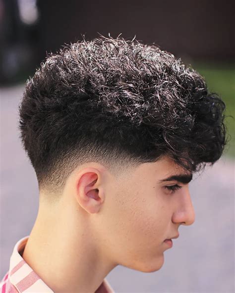 drop fade curly fringe|low taper fade curly high.